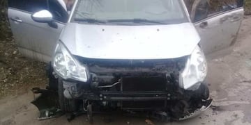 Siniestro vial en El Pueblito (Foto: Diario Sierras)