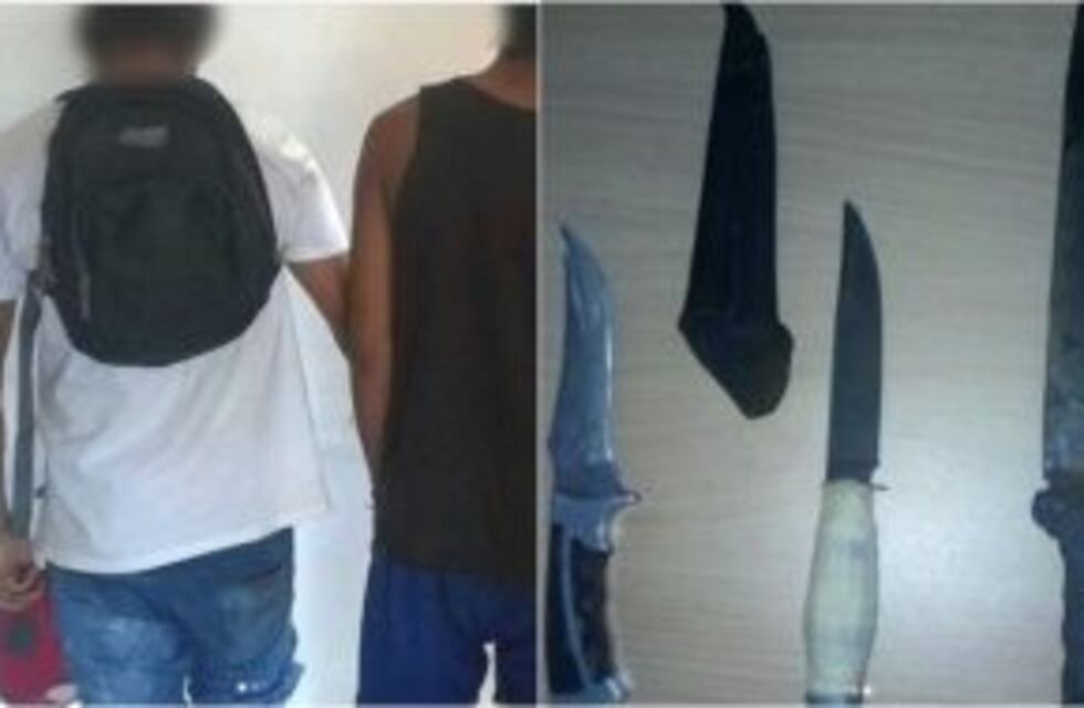 A punta de facas y cuchillos cobraban peaje y los detuvieron