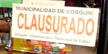 Clausuraron un comercio en Cosquín por atender después de las 20 horas\u002E (Foto: Facebook / Municipalidad de Cosquín Oficial)\u002E