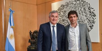 Gerardo Morales con el ministro Lacunza