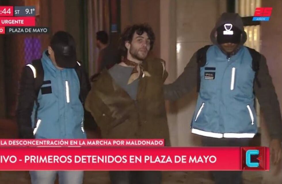 Detenidos tras la marcha por Santiago Maldonado en Plaza de Mayo