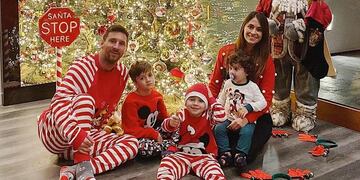 La familia Messi ya palpita la Navidad y compartió una tierna postal