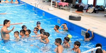 Pileta del parque San Martín