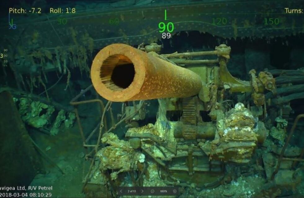 Encontraron restos de un portaaviones hundido durante la Segunda Guerra Mundial