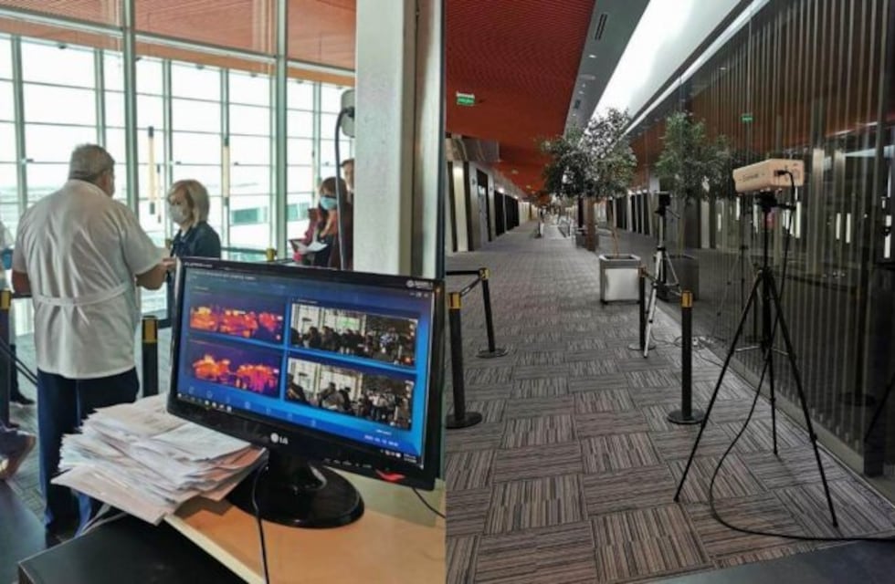 Así funciona el sistema de inteligencia artificial con cámaras térmicas en Ezeiza