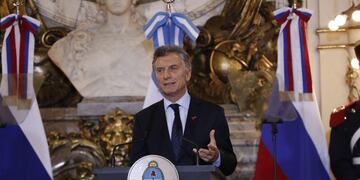 AME4912\u002E BUENOS AIRES (ARGENTINA), 03/12/2018\u002E- El presidente de Argentina, Mauricio Macri, habla durante la rueda de prensa ofrecida hoy en la Casa Rosada de Buenos Aires (Argentina)\u002E Macri hace un balance sobre la cumbre del G20 realizada en Buenos Aires y que ha sido calificada como un éxito por el Gobierno\u002E EFE/ Aitor Pereira