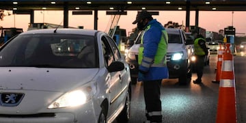 Las fuerzas federales realizaron los controles en los principales accesos a la Ciudad de Buenos Aires.