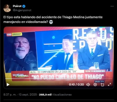 Alfa habló de la salud de Thiago Medina y se volvió viral por otra cosa