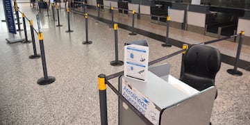 Impacto del paro de trabajadores aeronáuticos en el Aeropuerto Internacional Taravella de la ciudad de Córdoba.