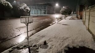 Nieve en Berrotarán, este domingo 29 de junio. (Gentileza)