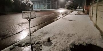 Nieve en Berrotarán, este domingo 29 de junio. (Gentileza)