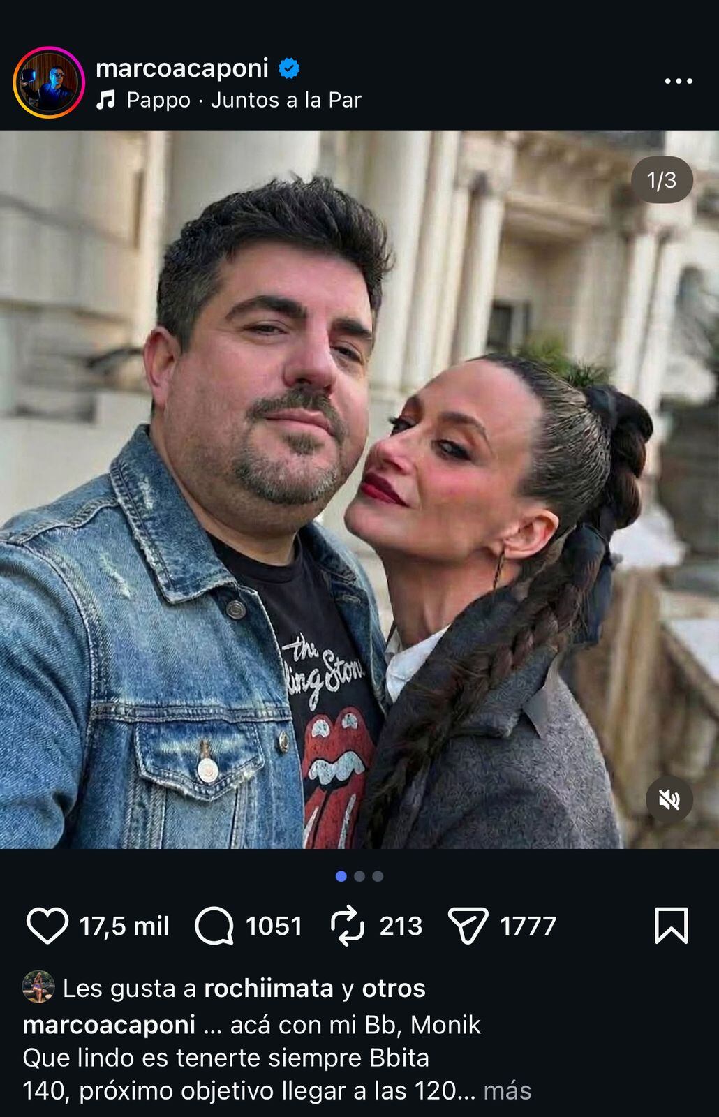 Así está hoy Marco Antonio Caponi.