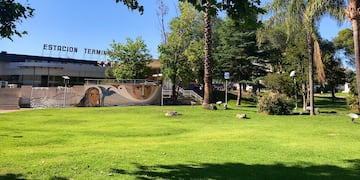 "Fuente del Centenario" ubicada en la Terminal de Ómnibus de Villa Carlos Paz.