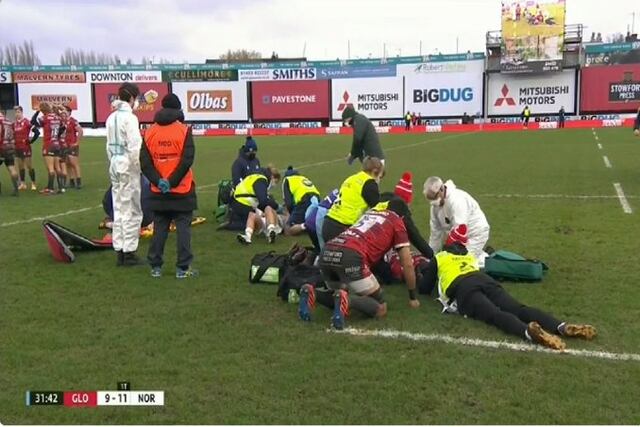 El susto de Santiago Carreras en su debut como titular en Gloucester y el gesto de Matías Alemanno