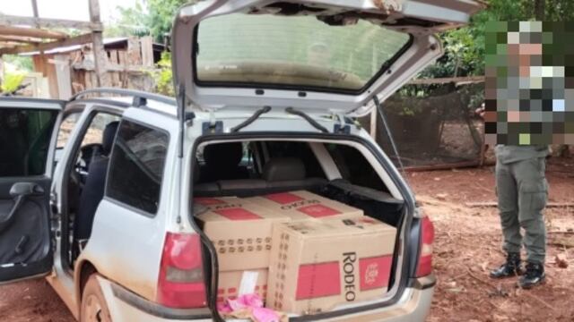 Parque Provincial Urugua-í: incautan automóvil repleto de cigarrillos de contrabando.