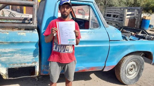 Cristian Firmpaz ya tiene los papeles y espera la respuesta de un experto para la restauración (Diario Río Negro).