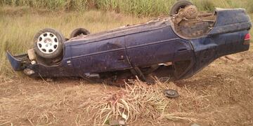 Accidente fatal en Saguier: fallecieron padre e hija, tras un vuelco