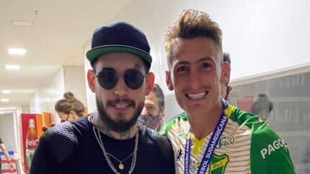 ¡Qué dupla! Ulises y el goleador de la Sudamericana, Braian Romero.