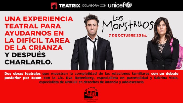 Este jueves 7 de octubre Teatrix presenta una función especial de "Los Monstruos".