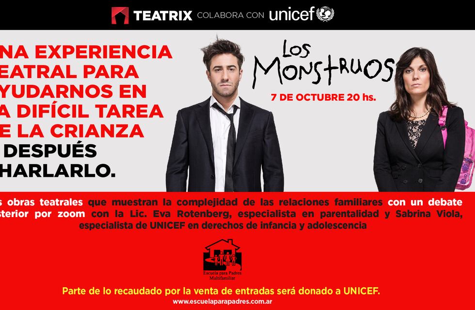 Teatrix presenta “Los Monstruos”, una experiencia teatral para ayudar en la difícil tarea de la crianza