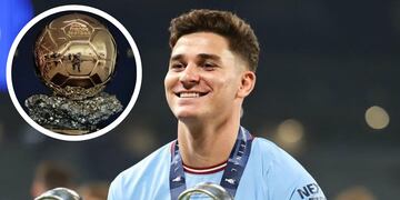 Álvarez fue nominado al Balón de Oro luego de su primera temporada con el Manchester City.