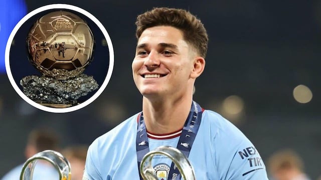 Álvarez fue nominado al Balón de Oro luego de su primera temporada con el Manchester City.