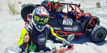 El colombiano Nicolás Robledo, entrenado por el cordobés Daniel Mazzucco en Fiambalá, Catamarca, Argentina, antes del Dakar Arabia Saudita 2020\u002E