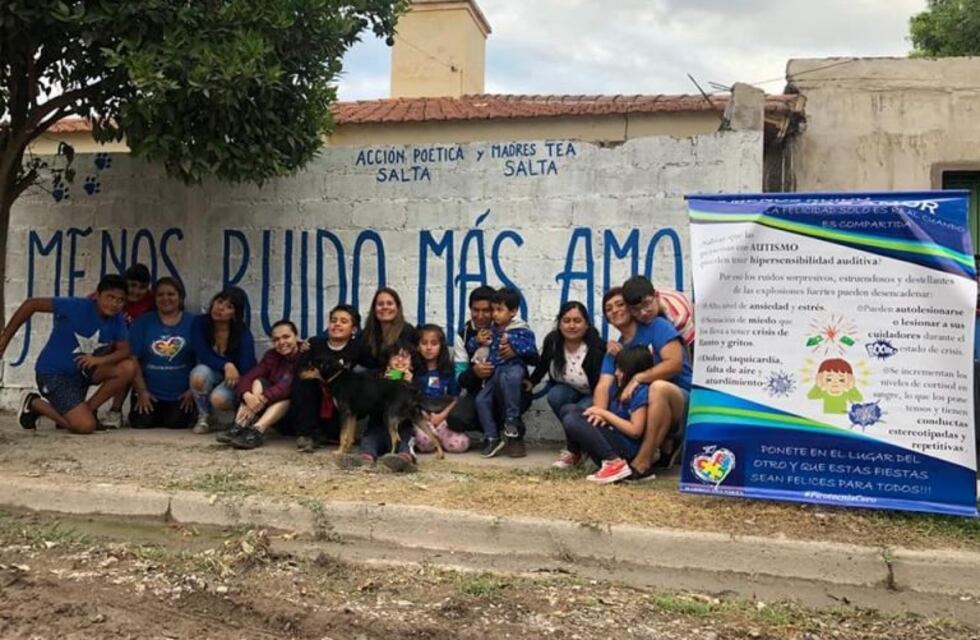 Pintaron un mural en contra de la pirotecnia en barrio Pinares