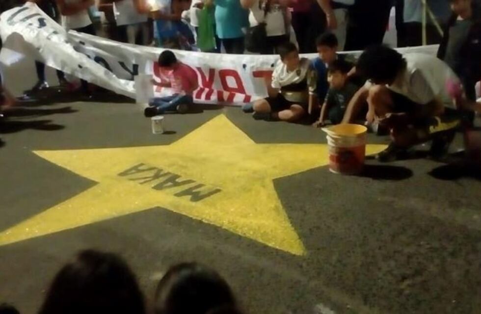 Pintan una estrella amarilla para recordar a "Maka" Taborda en Paraná
