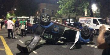 Violento choque de patrulleros dejó cinco efectivos heridos de la Policía de la Ciudad\u002E