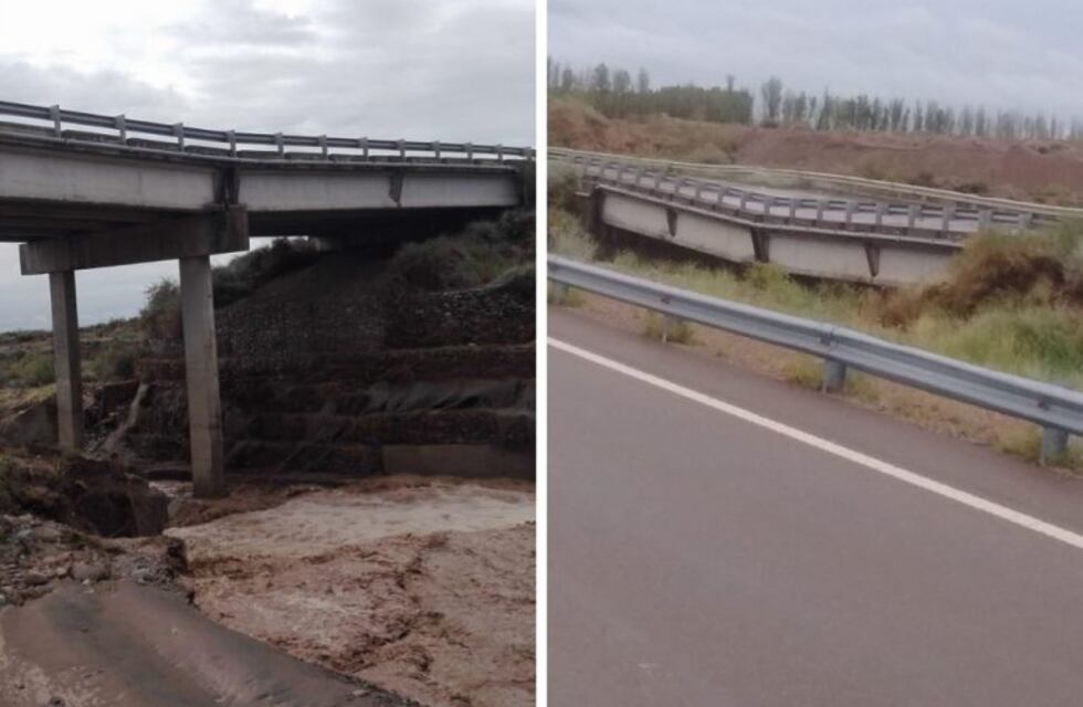 Mendoza: cortaron la ruta 40 por posible derrumbe de un puente