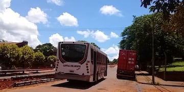 paro de transporte en Oberá