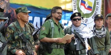 Imagen del video divulgado en internet por las FARC-EP en el que el número dos de la guerrilla colombiana de las FARC, alias \