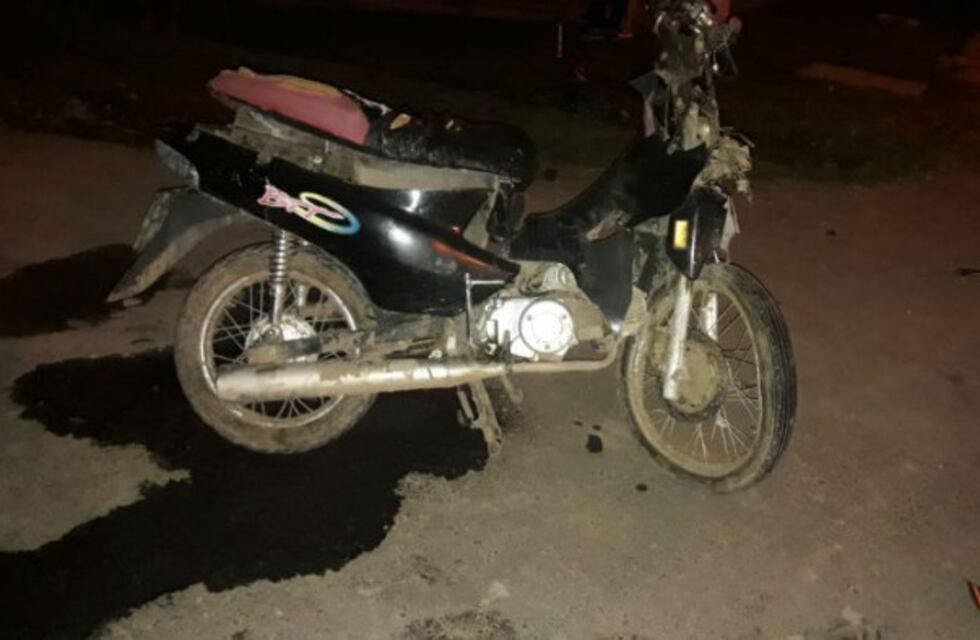 Motociclista resultó herido en un violento choque a la altura de Villa Campi