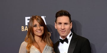 El astro argentino Lionel Messi asiste con su pareja, Antonela Roccuzzo, a la gala de la FIFA\u002E