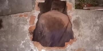 Ladrón atrapado en una chimenea (Foto: Portal Montevideo)