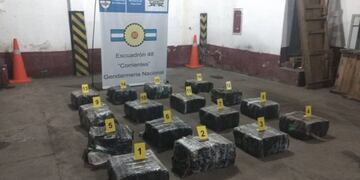 Incautaron casi media tonelada de marihuana en Itatí\u002E (Foto: Gendarmería)