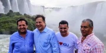 El presidente de Panamá, Juan Carlos Varela, en las Cataratas del Iguazú\u002E (MisionesOnline)