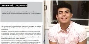 El comunicado de la Unión Argentina de Rugbiers\u002E (web)