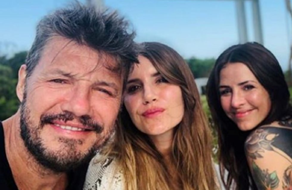 La foto retro de Marcelo Tinelli con unas pequeñas Micaela y Candelaria