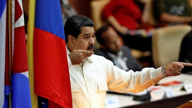 HAB117. LA HABANA (CUBA), 10/04/2017.- El presidente de Venezuela, Nicolu00e1s Maduro, pronuncia un discurso hoy, lunes 10 de abril de 2017, en la clausura del XV Consejo Polu00edtico de la Alianza Bolivariana para los Pueblos de Nuestra Amu00e9rica - Tratado de Come