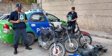 Motocicletas secuestradas por la policía (policía)
