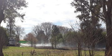 Incendio en Villa Parque Santa Ana