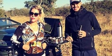 Wanda Nara y Mauro Icardi en pleno safari africano\u002E (Foto: Instagram)