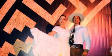 Florencia Landra junto a su compañero