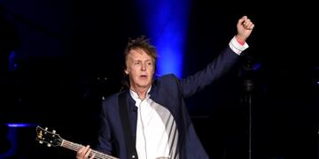 (FILES) This file photo taken on October 14, 2016 shows musician Paul McCartney performing during Desert Trip at the Empire Polo Field in Indio, California\u002E \r\nPaul McCartney has revealed that he is working on a new album with the producer best known for Adele's blockbuster hit \