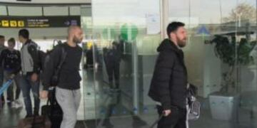 Messi llegu00f3 a Barcelona