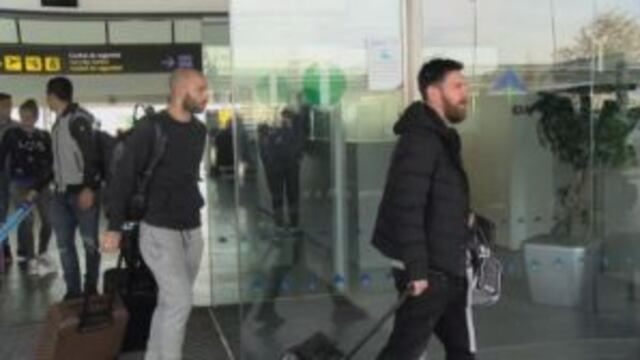 Messi llegu00f3 a Barcelona