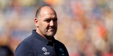 Rugby Union - Rugby World Cup 2019 - Pool C - Argentina v U\u002ES\u002E - Kumagaya Rugby Stadium, Kumagaya, Japan - October 9, 2019 Argentina head coach Mario Ledesma during the warm up before the match REUTERS/Matthew Childs