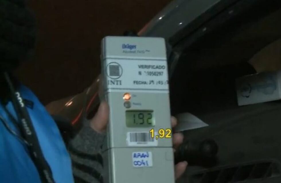 Dio 1,92 en el control de alcoholemia y acusó: "Tengo un problema técnico"